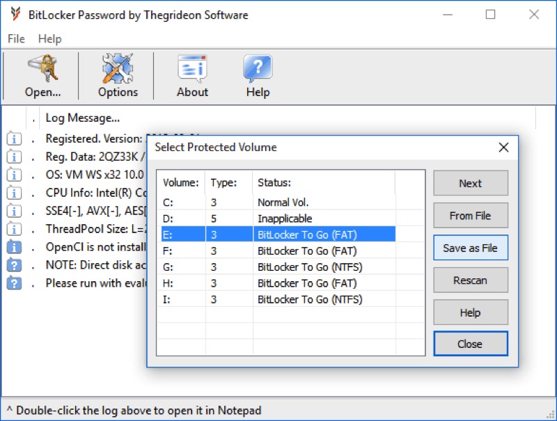 Thegrideon BitLocker Password