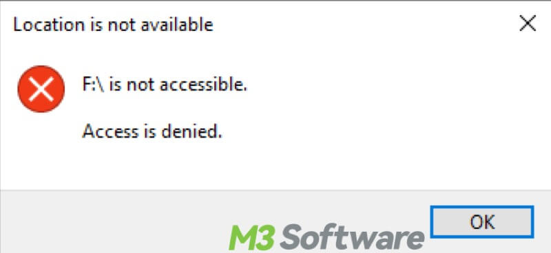drive is not accessible access is denied