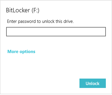 More option to unlock BitLocker encrypted drive