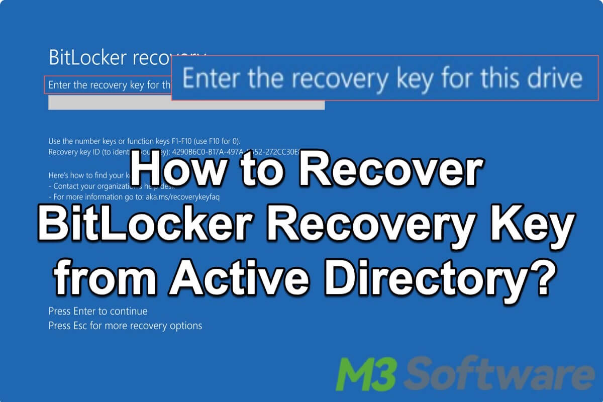 recover BitLocker recovery key from Active Directory