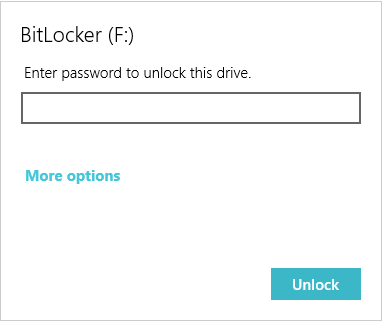 Unlock BitLocker encrypted drive