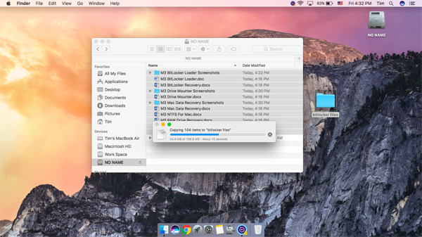 Open BitLocker drive on Mac