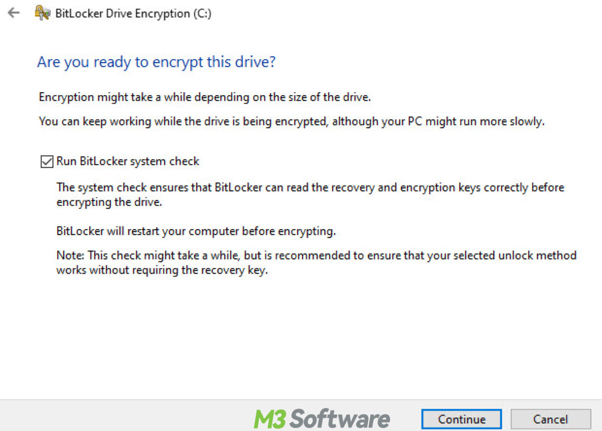 Are you ready to encrypt this drive