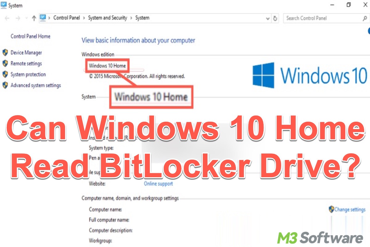 Windows 10 home read BitLocker encrypted drive