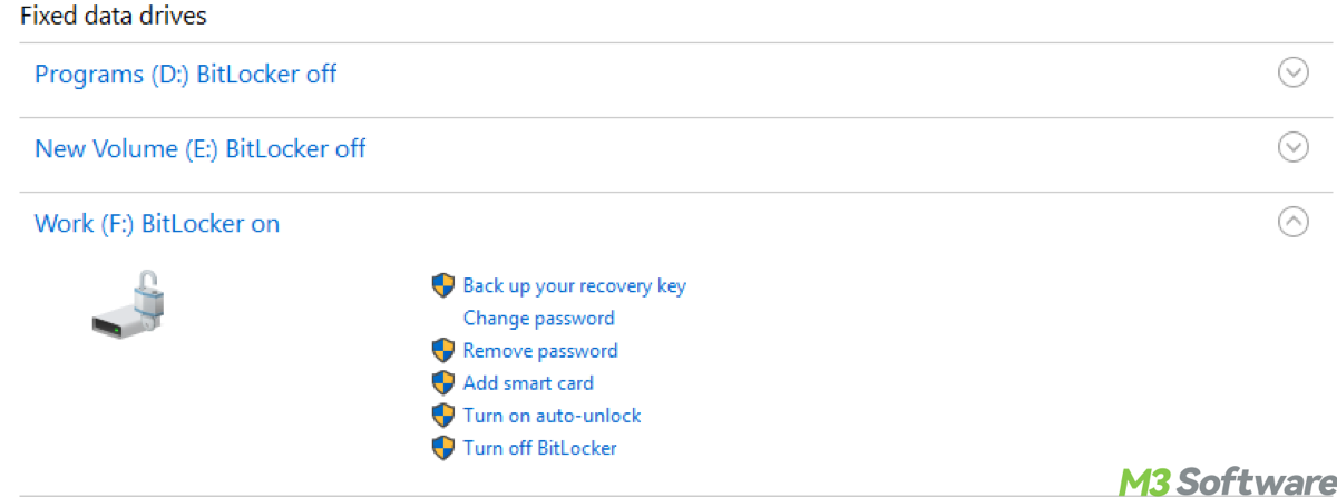 Back up BitLocker recovery key