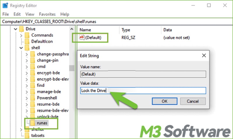 lock the drive value data in Registry Editor