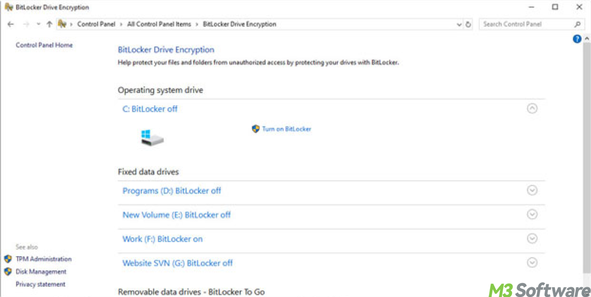 Use BitLocker on Windows 10