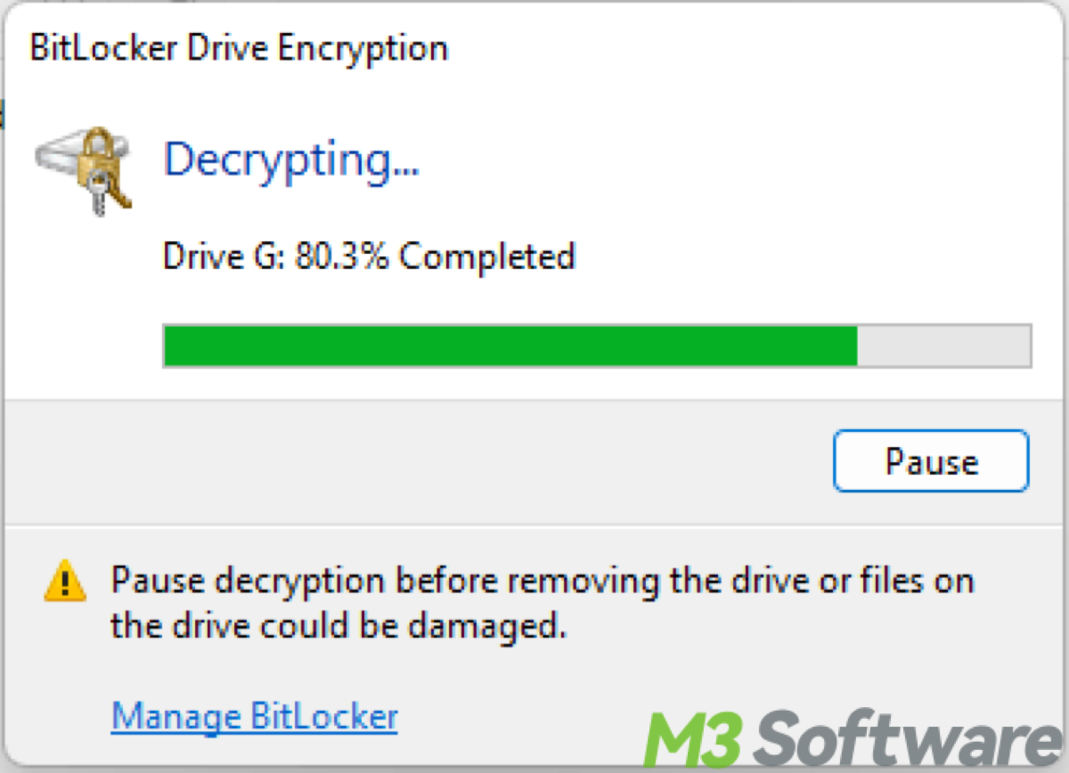 BitLocker decryption