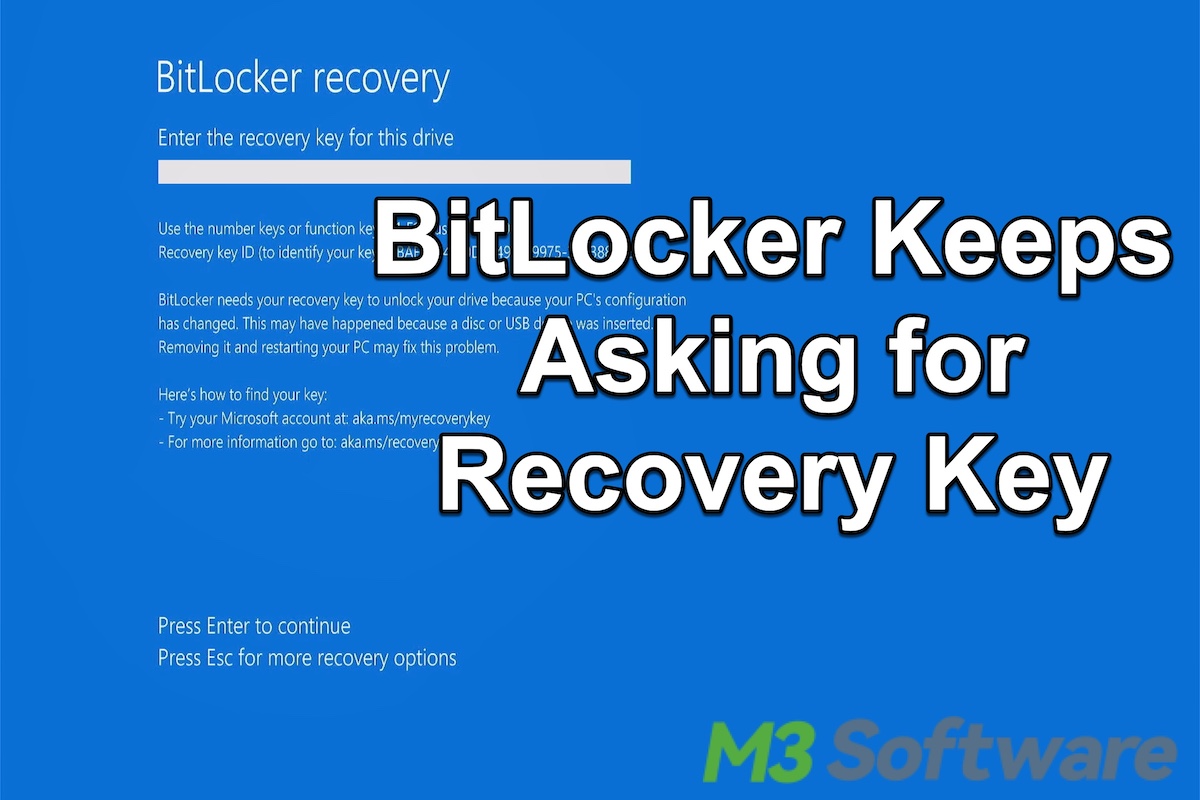 BitLocker keeps asking for recovery key