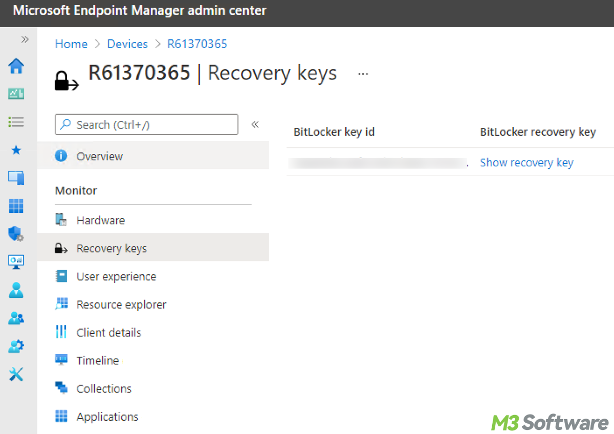 BitLocker key in Intune