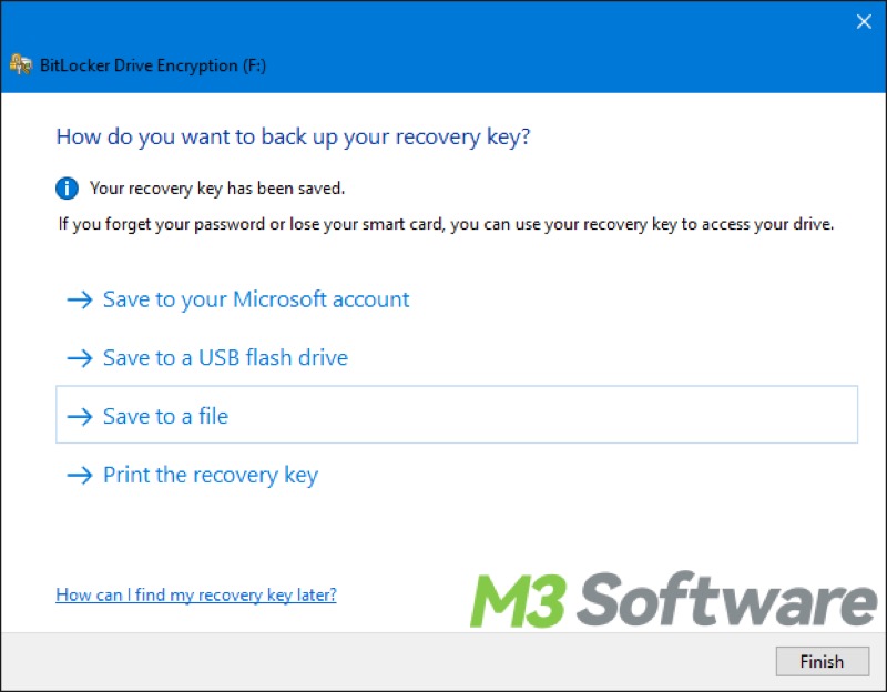 back up BitLocker recovery key