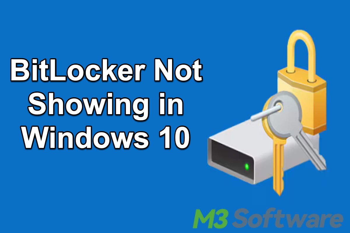 BitLocker not showing in Windows 10