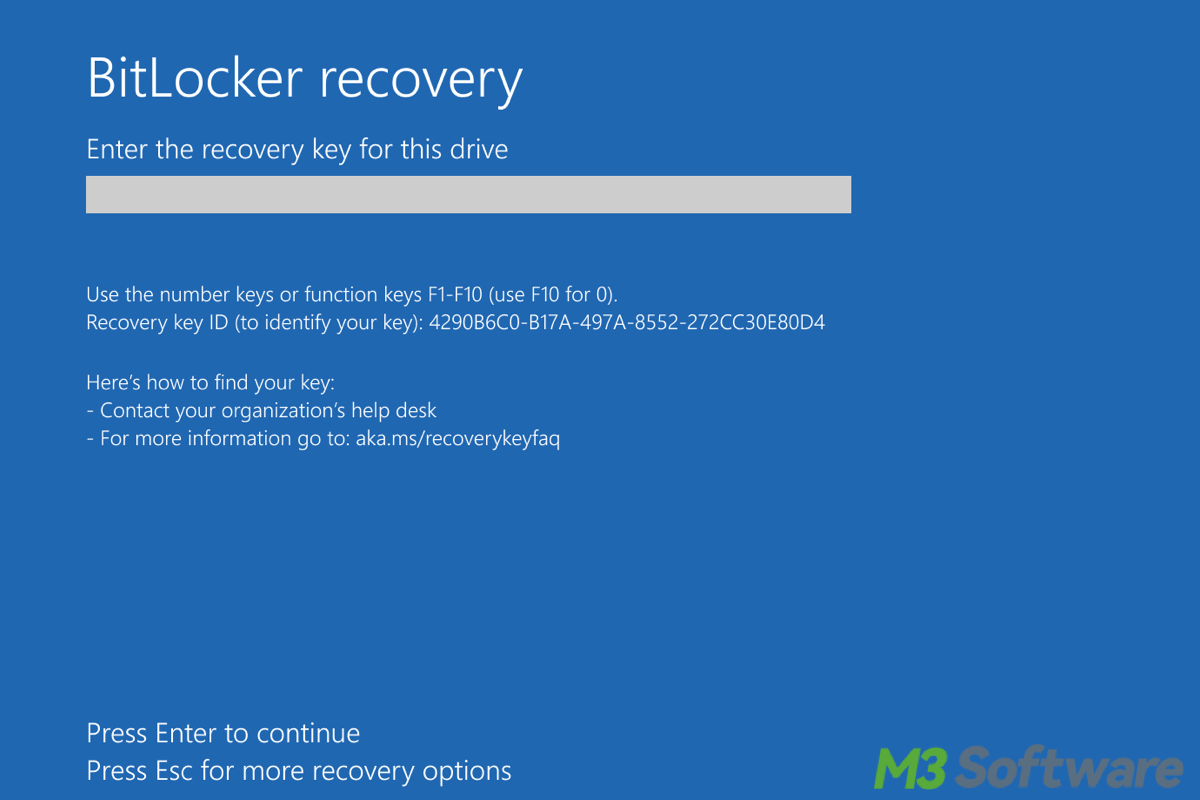 Summary of prepaing BitLocker recovery