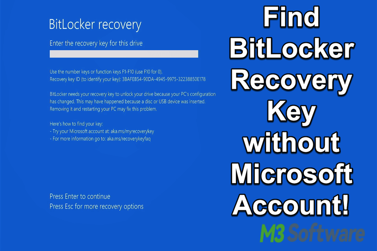 find BitLocker recovery key without Microsoft account