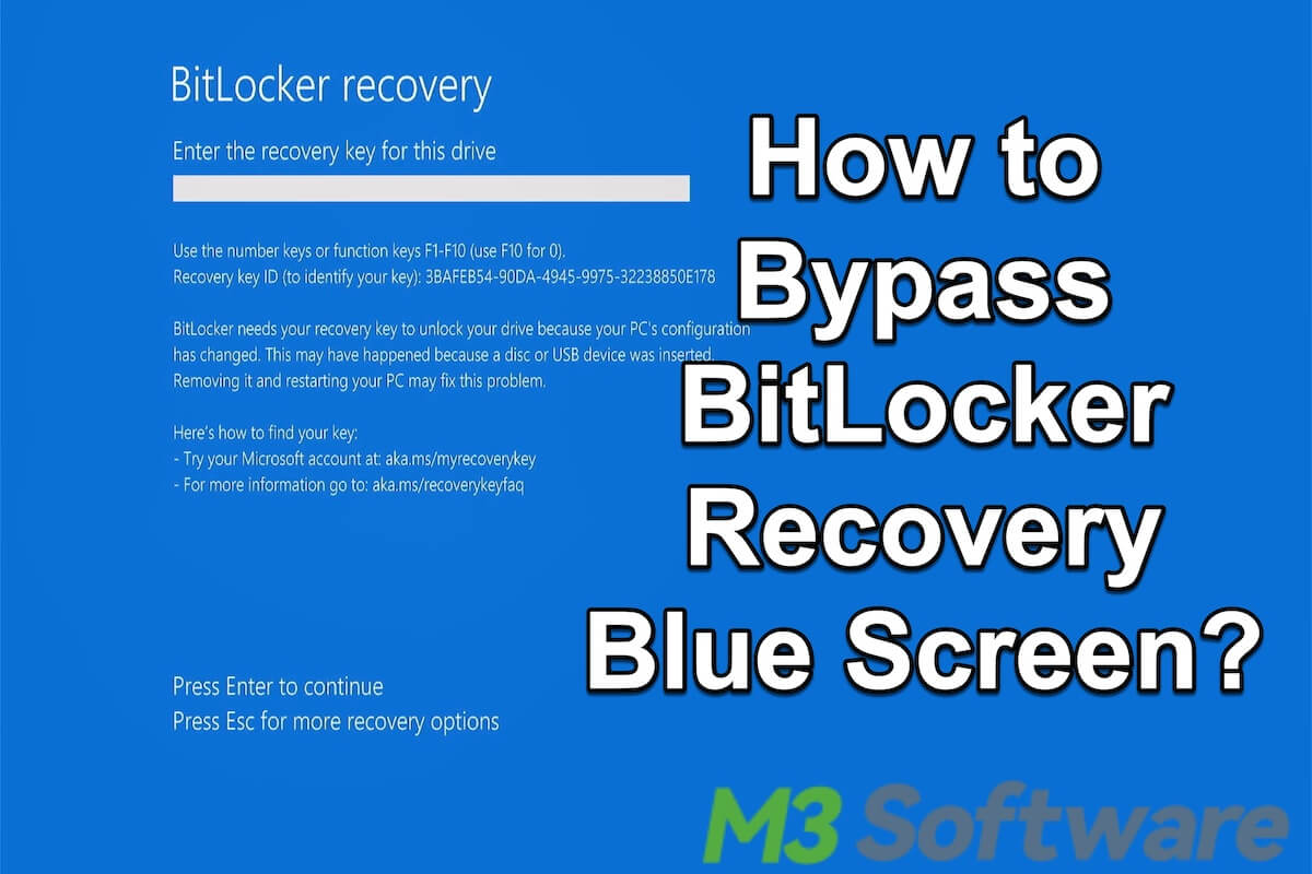 how to bypass BitLocker recovery blue screen