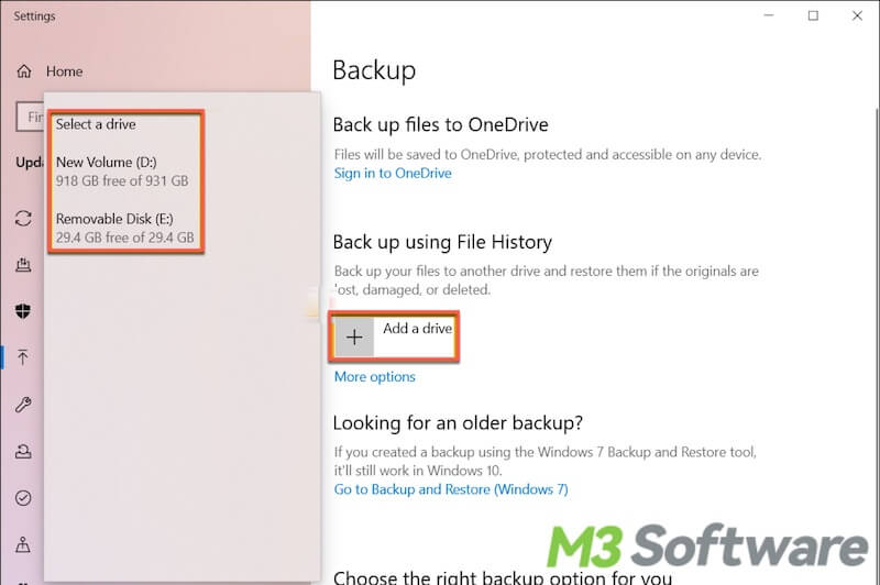 back up files using File History