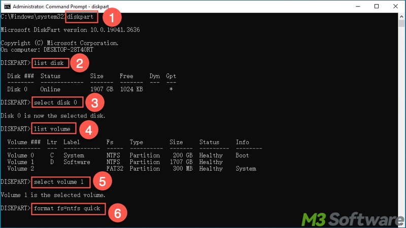 format drive in cmd