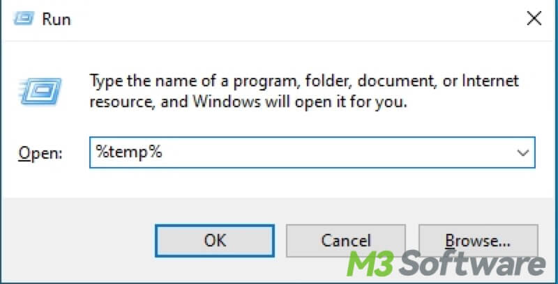 check temporary files in Windows 10