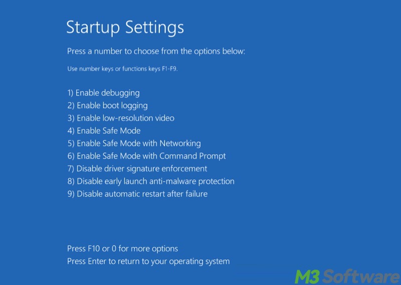 Enable Safe Mode with networking in Startup Settings