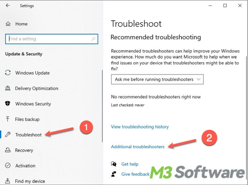 Windows update troubleshooter