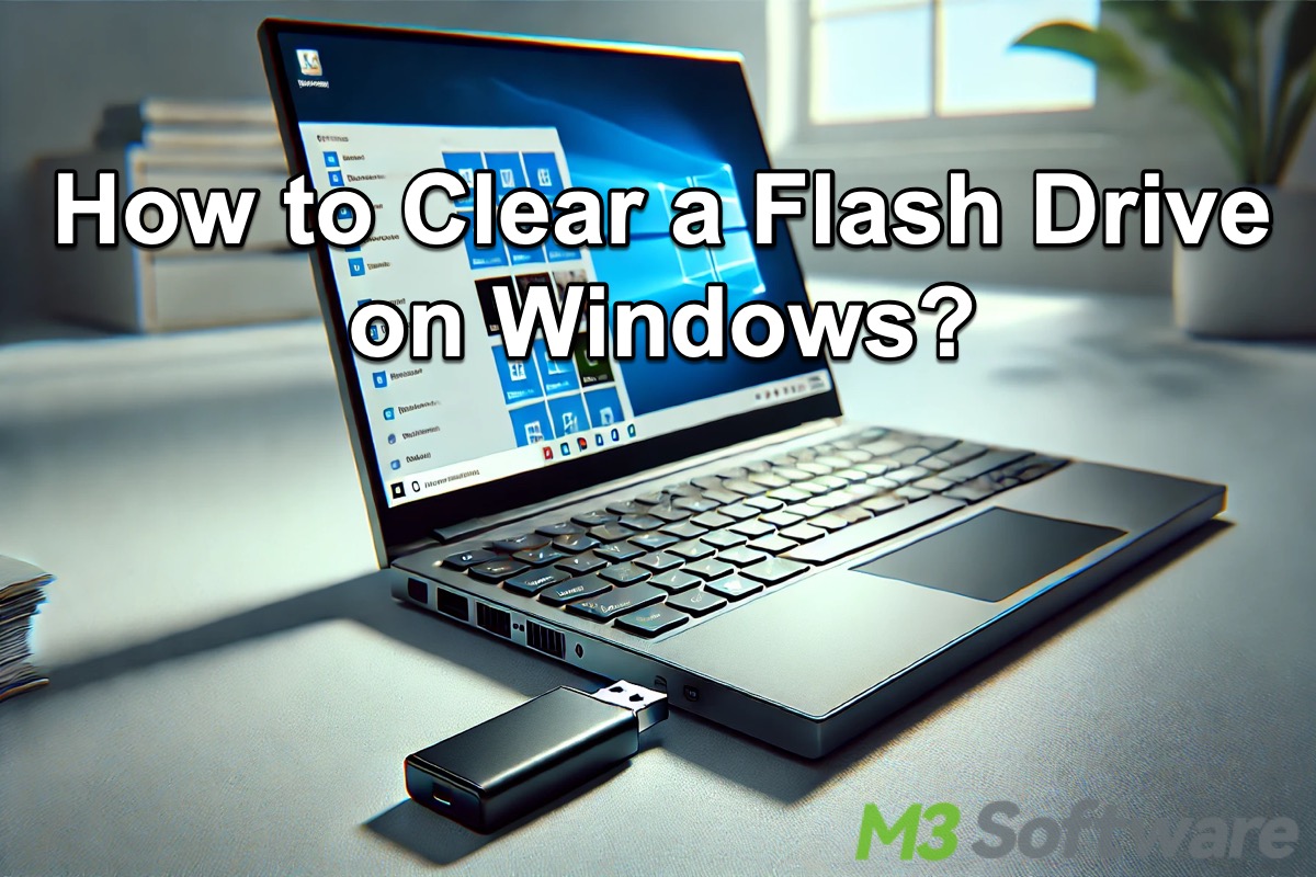 how to clear a flash drive on Windows