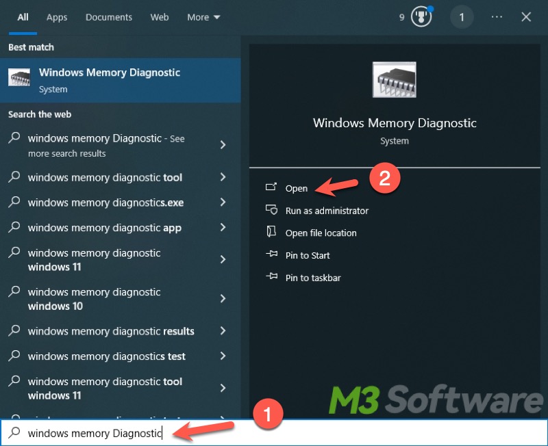 windows memory diagnostic tool