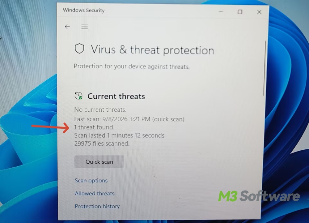 1 threat found