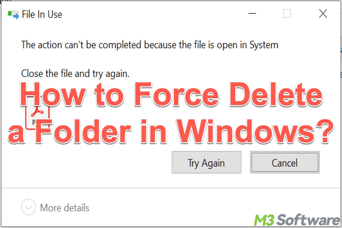 how to force delete a folder in Windows 10