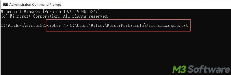 permanently delete files using cipher command prompt