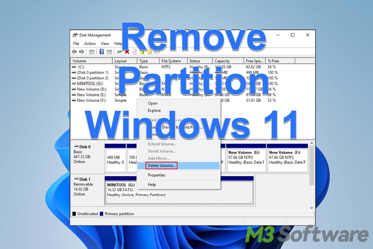 remove partition windows 11