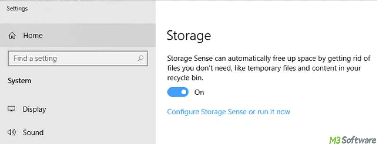 Storage Sense in Windows