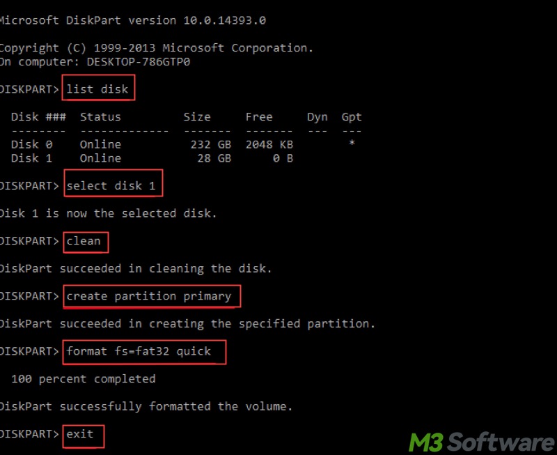 format drive in cmd