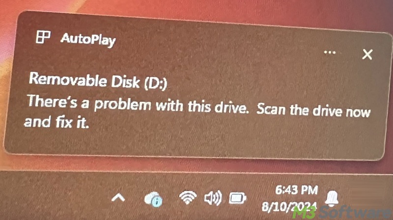 There is a problem with this drive