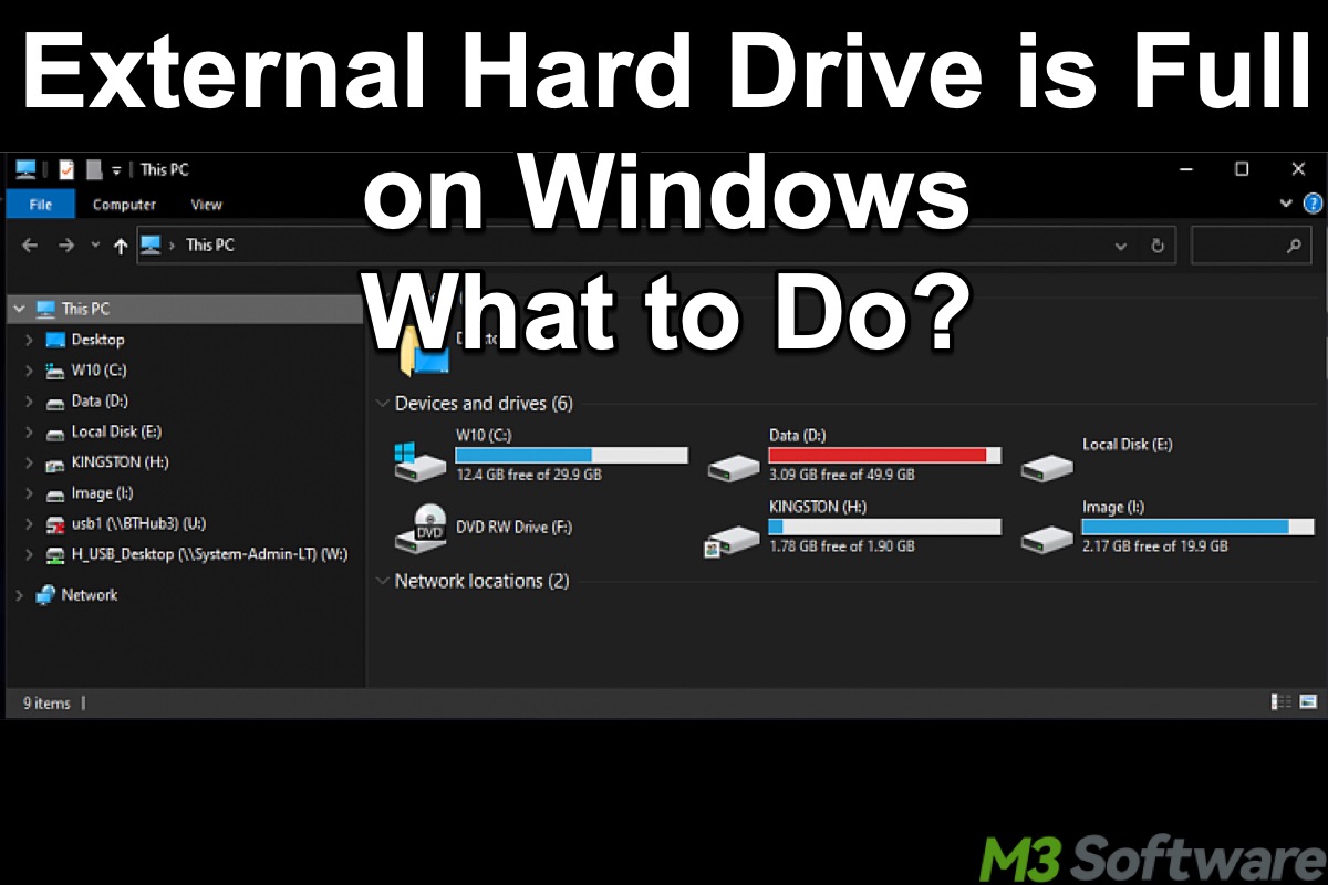 what to do when external hard drive is full