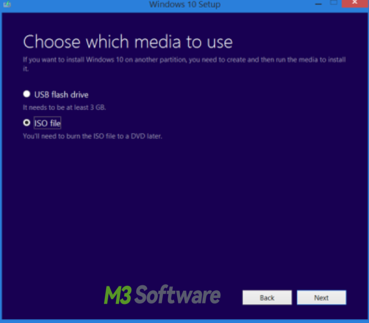 Media creation tool to upgrade to Windows 10