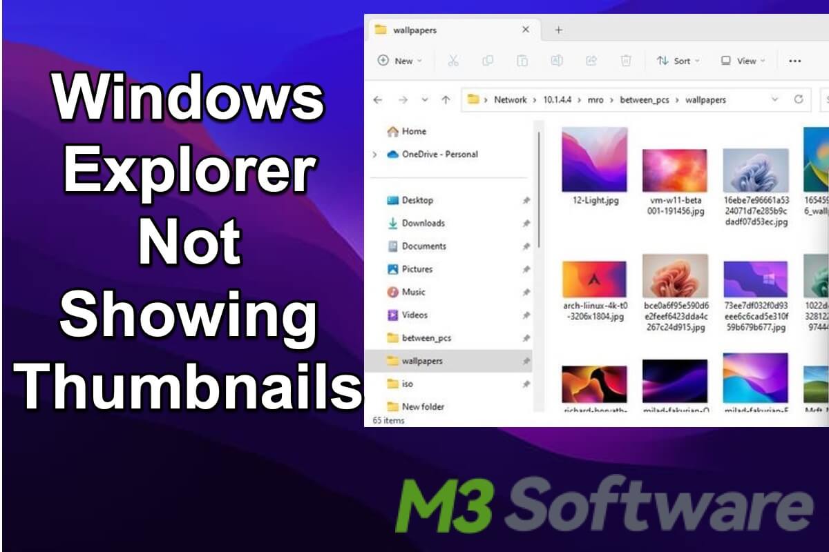 Windows Explorer not showing thumbnails