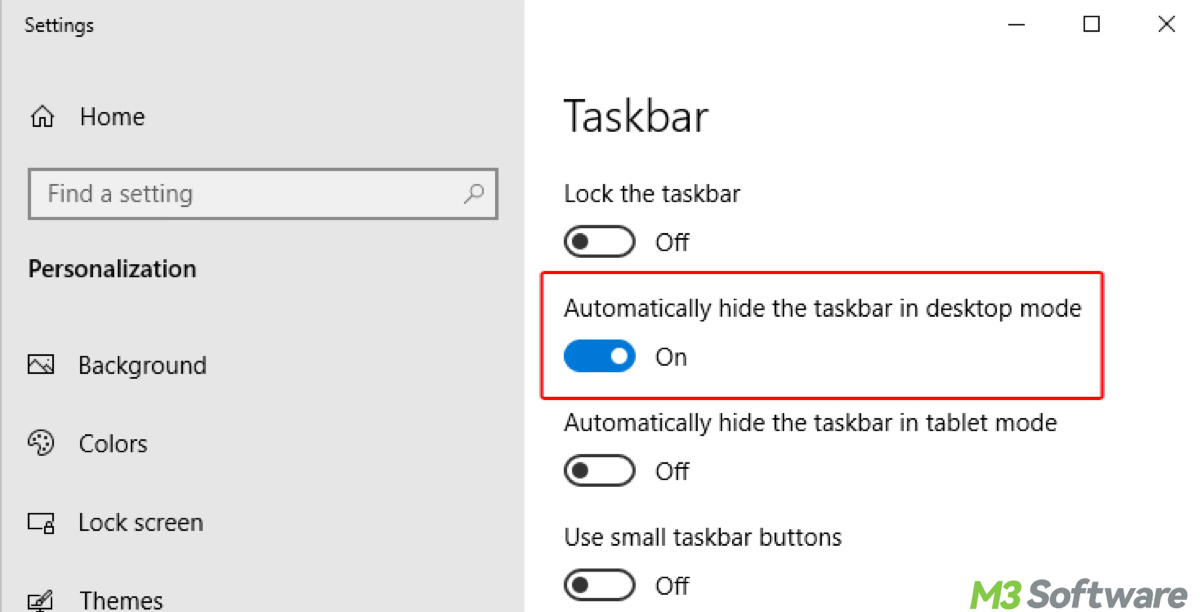 Automatically hide the taskbar