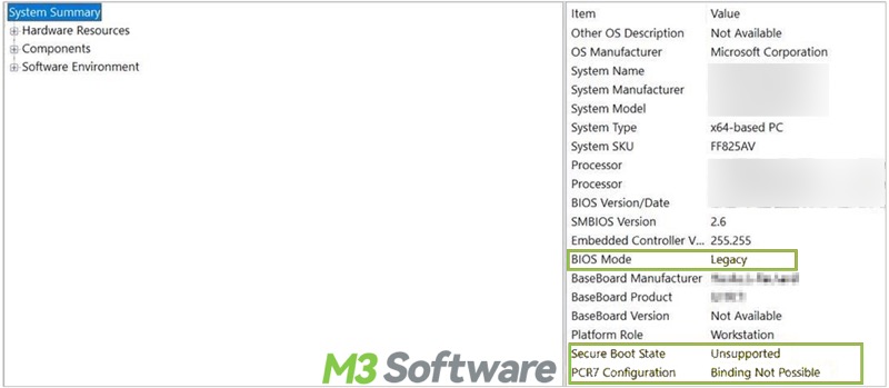 Secure Boot State not supported