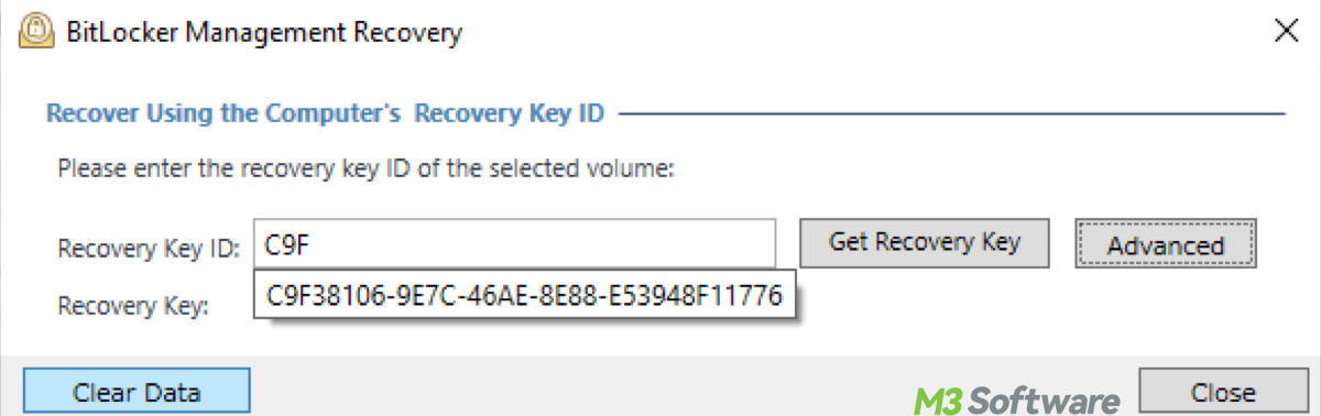 BitLocker Recovery Key ID