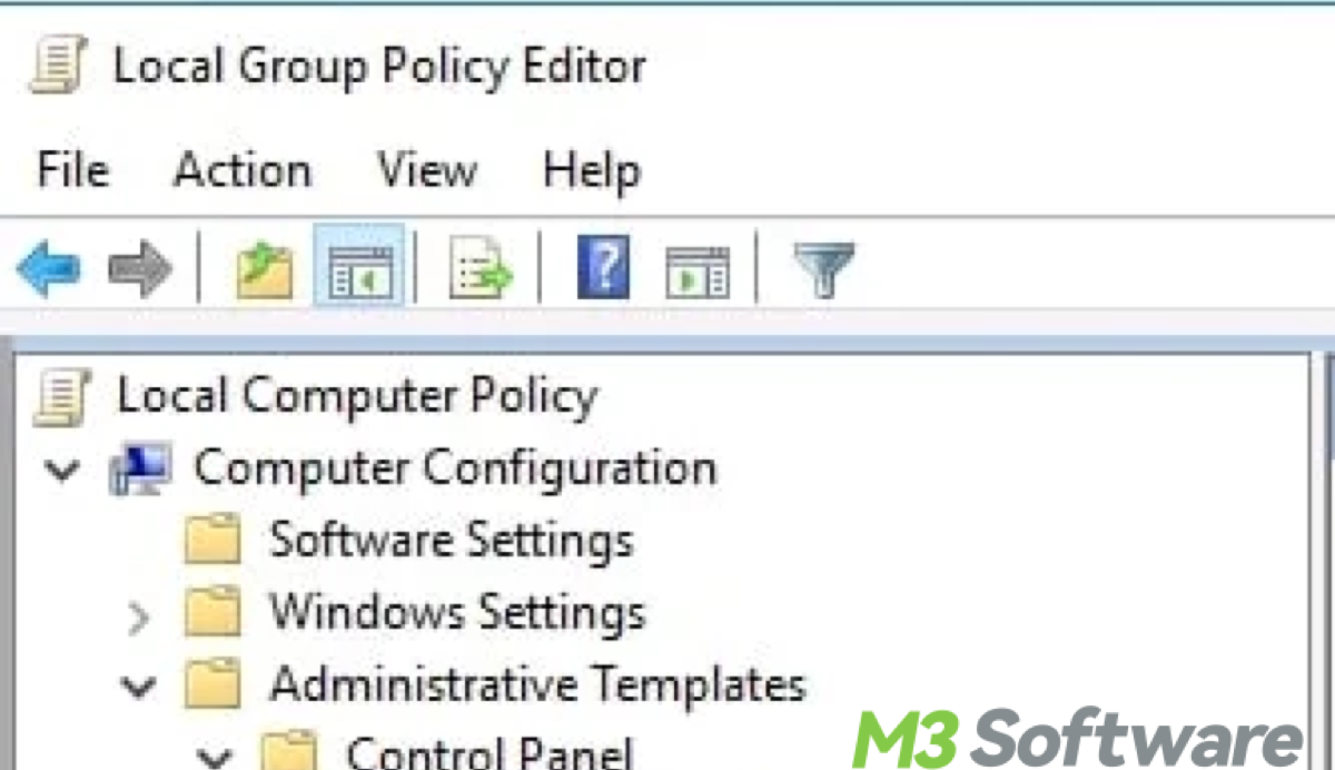 Computer configuration in Group Policy Editor