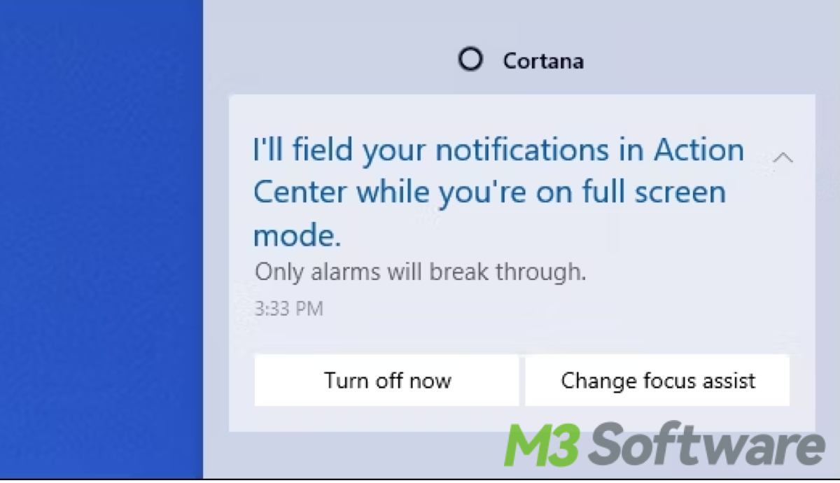 Use Cortana in Windows to turn on Do Not Disturb
