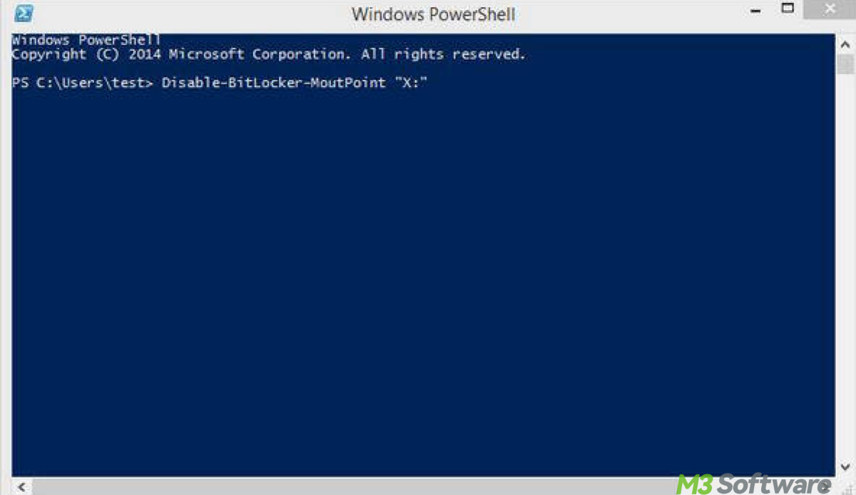 Disable BitLocker using PowerShell