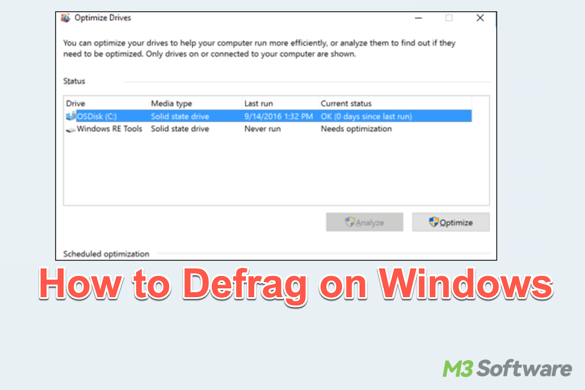 How to Defrag on Wiondows 10