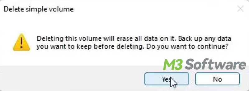 delete volume in Disk Management