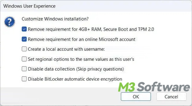 Rufus disable BitLocker automatic device encryption