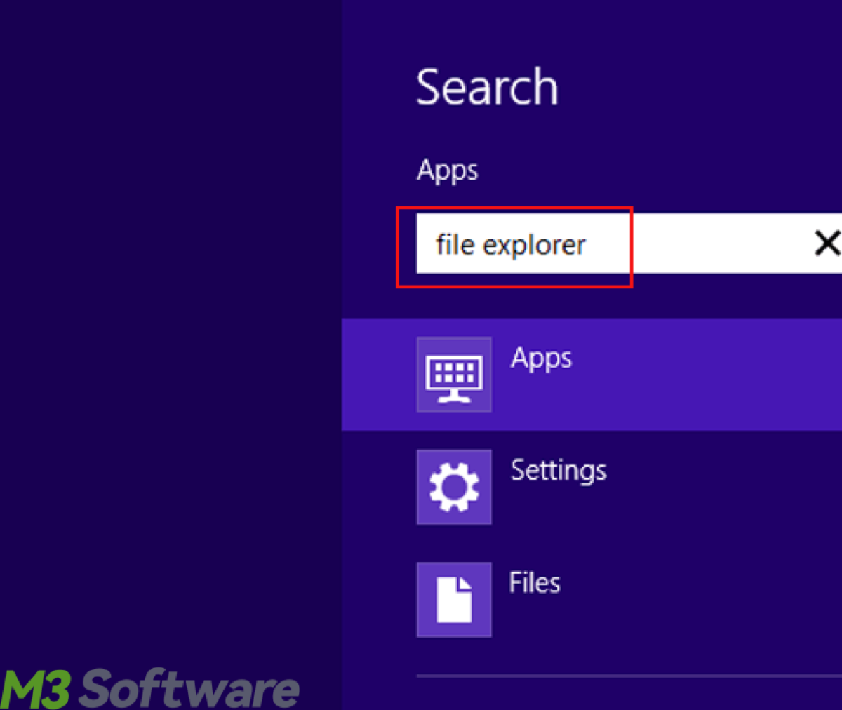 Windows 8 Search Bar