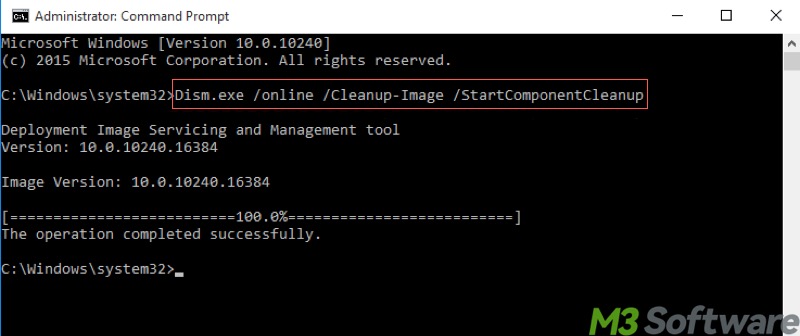 dism start component cleanup