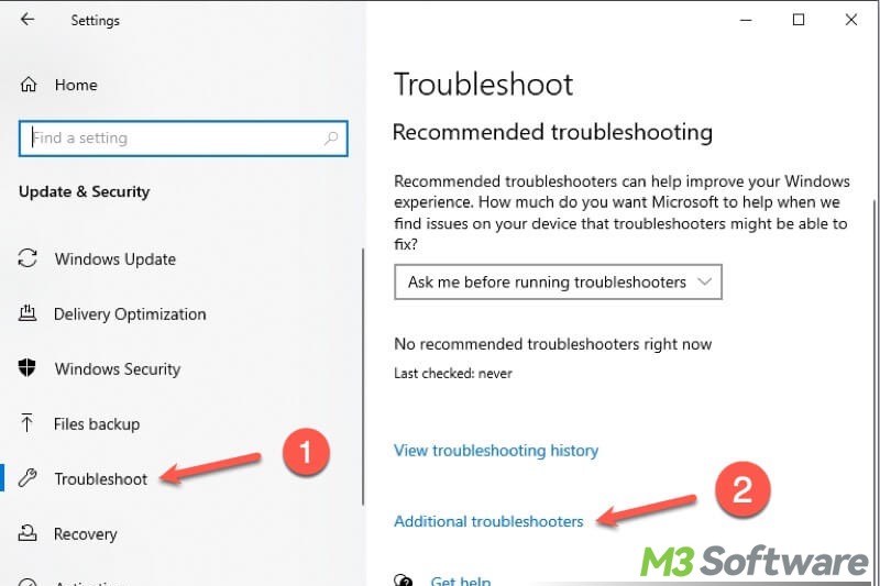 run Windows update troubleshooter