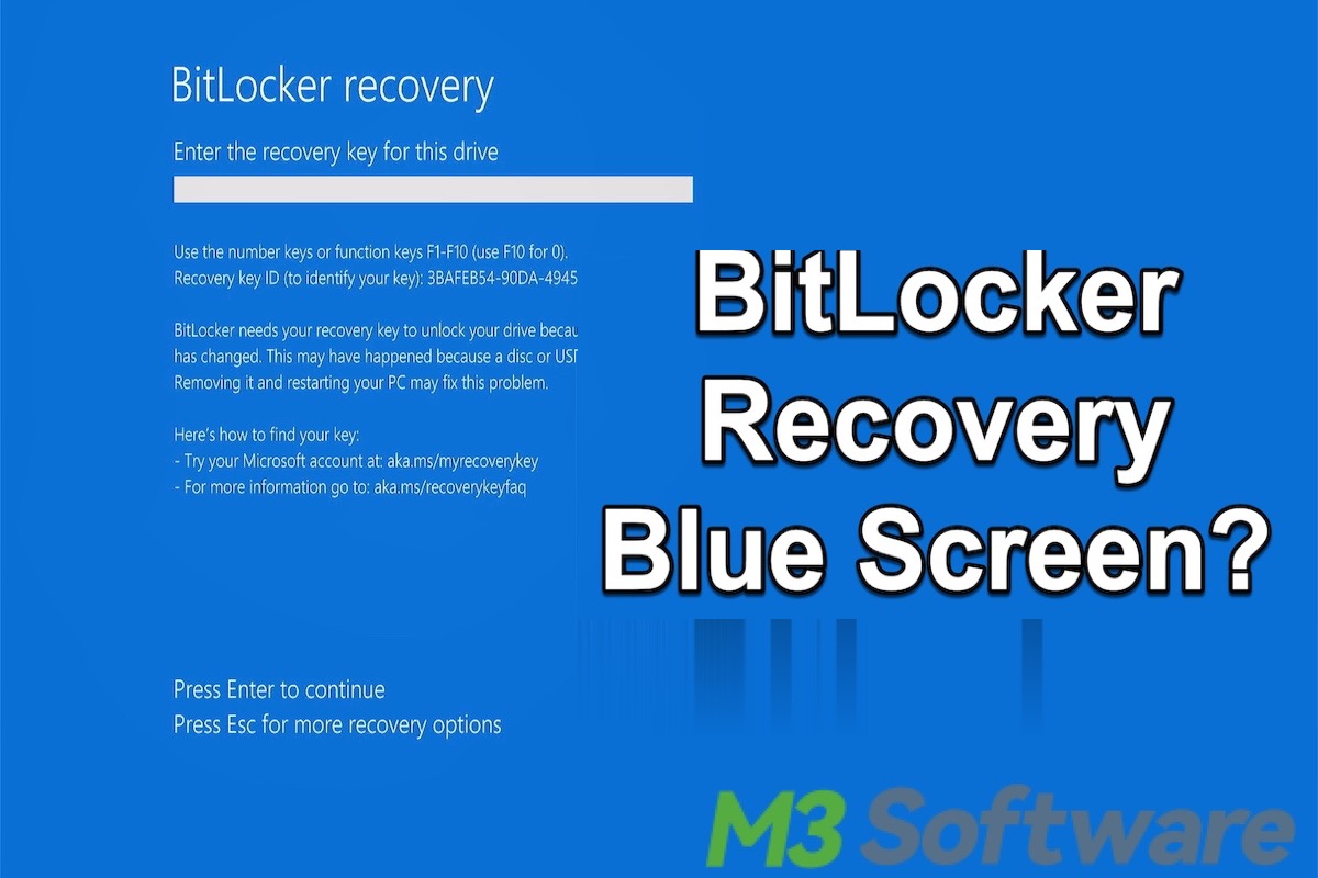 BitLocker recovery blue screen