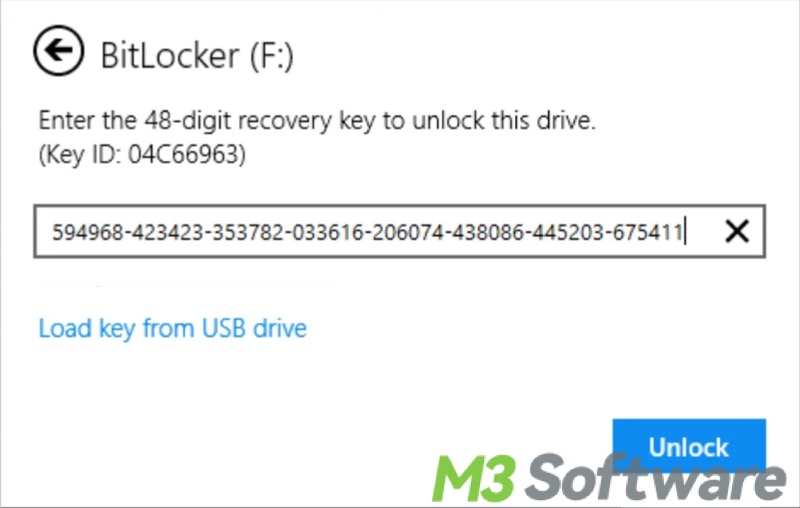 how long is BitLocker recovery key